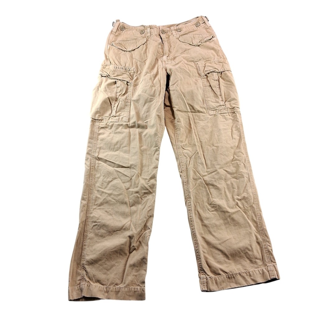 American Eagle Cargo Pants Mens 31x32 Tan Utility Multi-Pocket Relaxed Cotton